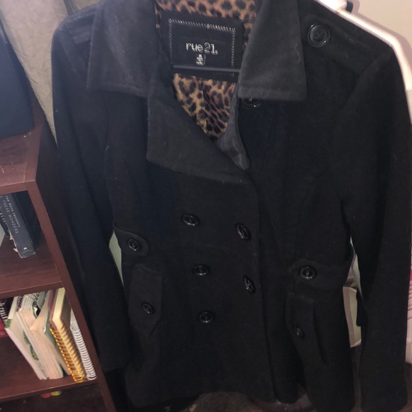 Cheetah print pea coat - Picture 1 of 3